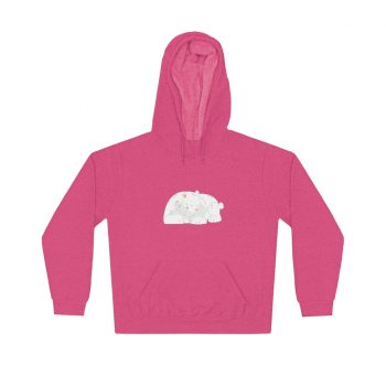 Adult Unisex Hoodie - Polar Bear Mom and Baby