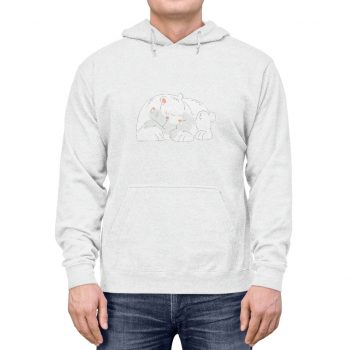 Adult Unisex Hoodie - Polar Bear Mom and Baby