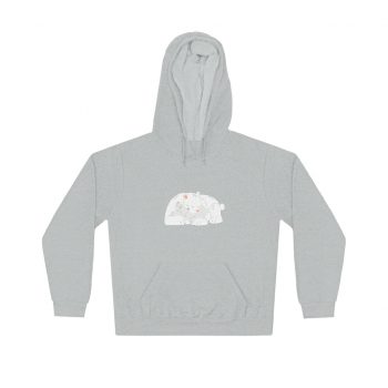 Adult Unisex Hoodie - Polar Bear Mom and Baby