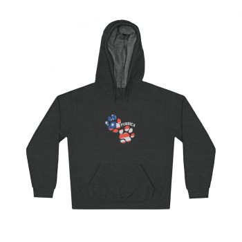 Adult Unisex Hoodie - Purrica Cat Footprint USA America Flag