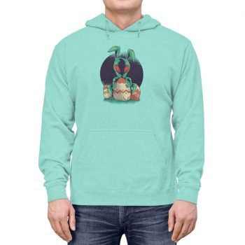 Adult Unisex Hoodie Several Colors - Alien Easter Bunny