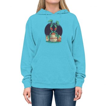 Adult Unisex Hoodie Several Colors - Alien Easter Bunny