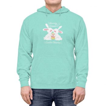 Adult Unisex Hoodie Several Colors - Bunny Kisses Easter Wishes