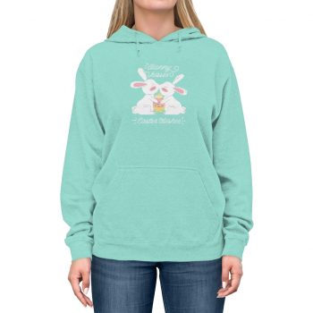 Adult Unisex Hoodie Several Colors - Bunny Kisses Easter Wishes