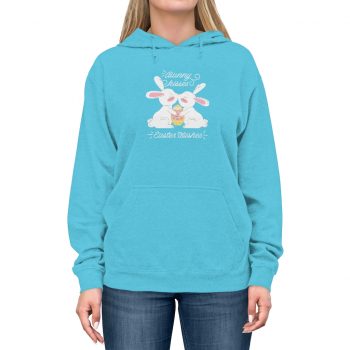 Adult Unisex Hoodie Several Colors - Bunny Kisses Easter Wishes