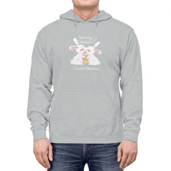 Adult Unisex Hoodie Several Colors - Bunny Kisses Easter Wishes