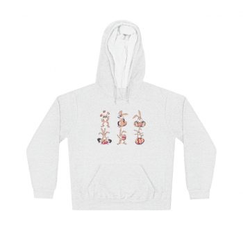 Adult Unisex Hoodie Several Colors - Easter Bunnies with Easter Eggs Bunny