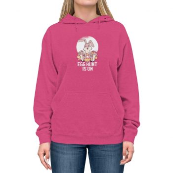 Adult Unisex Hoodie Several Colors - Easter Egg Hunt is On  - Bunny Eggs