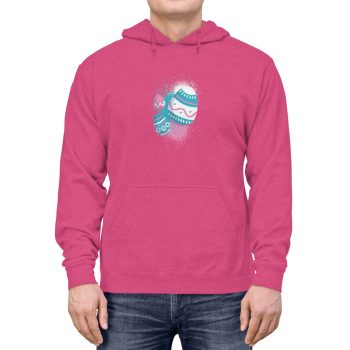 Adult Unisex Hoodie Several Colors - Easter Eggs Spray Painted Blue Pink White