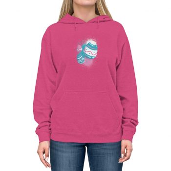 Adult Unisex Hoodie Several Colors - Easter Eggs Spray Painted Blue Pink White