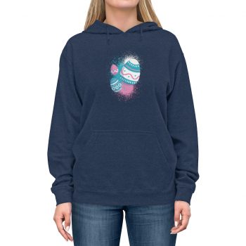 Adult Unisex Hoodie Several Colors - Easter Eggs Spray Painted Blue Pink White