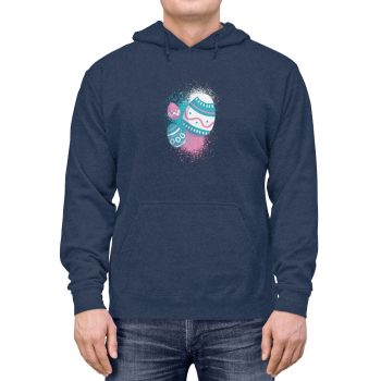 Adult Unisex Hoodie Several Colors - Easter Eggs Spray Painted Blue Pink White