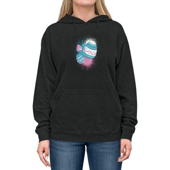 Adult Unisex Hoodie Several Colors - Easter Eggs Spray Painted Blue Pink White