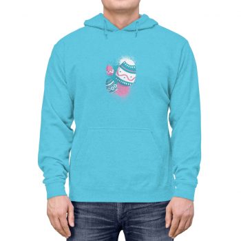 Adult Unisex Hoodie Several Colors - Easter Eggs Spray Painted Blue Pink White