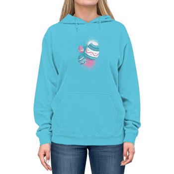 Adult Unisex Hoodie Several Colors - Easter Eggs Spray Painted Blue Pink White