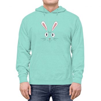 Adult Unisex Hoodie Several Colors - Easter Rabbit Face Bunny Ears