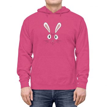 Adult Unisex Hoodie Several Colors - Easter Rabbit Face Bunny Ears