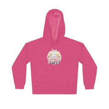 Adult Unisex Hoodie Several Colors - Happiness Is Sweet Easter Bunny