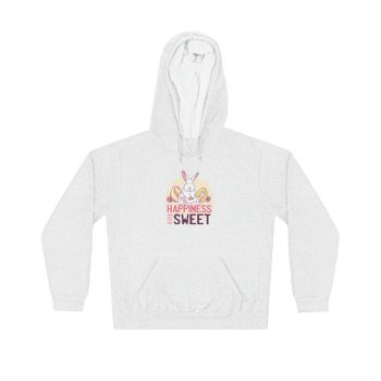 Adult Unisex Hoodie Several Colors - Happiness Is Sweet Easter Bunny