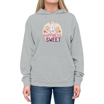 Adult Unisex Hoodie Several Colors - Happiness Is Sweet Easter Bunny