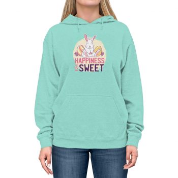 Adult Unisex Hoodie Several Colors - Happiness Is Sweet Easter Bunny