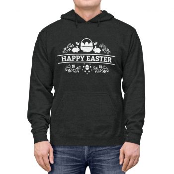 Adult Unisex Hoodie Several Colors - Happy Easter - Eggs Basket Bunny