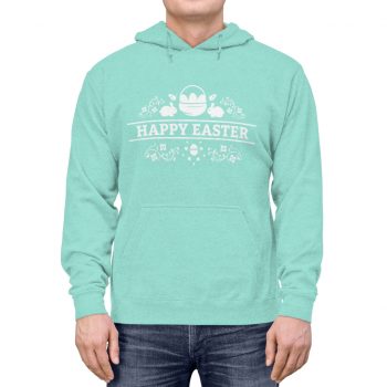 Adult Unisex Hoodie Several Colors - Happy Easter - Eggs Basket Bunny