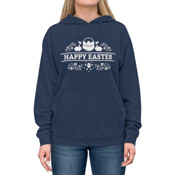 Adult Unisex Hoodie Several Colors - Happy Easter - Eggs Basket Bunny