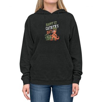 Adult Unisex Hoodie Several Colors - Happy St Catrick's Day Cat Clover