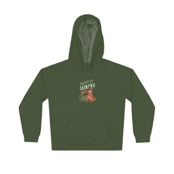 Adult Unisex Hoodie Several Colors - Happy St Catrick's Day Cat Clover