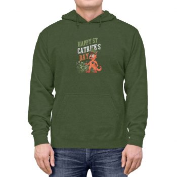 Adult Unisex Hoodie Several Colors - Happy St Catrick's Day Cat Clover