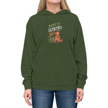 Adult Unisex Hoodie Several Colors - Happy St Catrick's Day Cat Clover