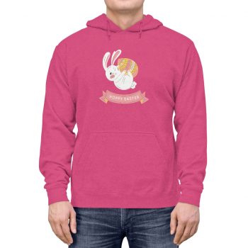 Adult Unisex Hoodie Several Colors - Hoppy Easter Bunny Egg