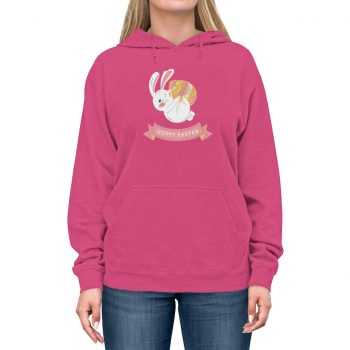 Adult Unisex Hoodie Several Colors - Hoppy Easter Bunny Egg