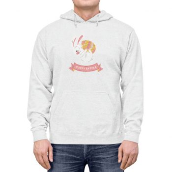 Adult Unisex Hoodie Several Colors - Hoppy Easter Bunny Egg