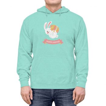 Adult Unisex Hoodie Several Colors - Hoppy Easter Bunny Egg