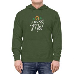 Adult Unisex Hoodie Several Colors - Lucky Me Clover Shamrock Horseshoe St Patricks Day