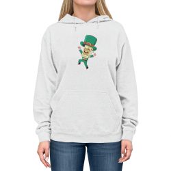 Adult Unisex Hoodie - St Patrick's Day Leprechaun Beer Stein Cartoon