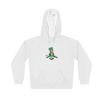 Adult Unisex Hoodie - St Patrick's Day Leprechaun Eating Pizza