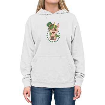 Adult Unisex Hoodie - St Patrick's Day Leprechaun Unicorn Pot of Gold