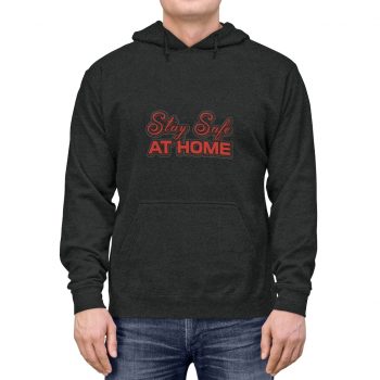 Adult Unisex Hoodie - Stay Safe at Home Red