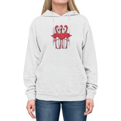 Adult Unisex Hoodie - Three Flamingos American Flag