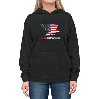 Adult Unisex Hoodie - USA 4th July Independence Day American Eagle Flag