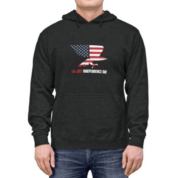 Adult Unisex Hoodie - USA 4th July Independence Day American Eagle Flag