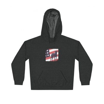 Adult Unisex Hoodie - USA Flag Dog