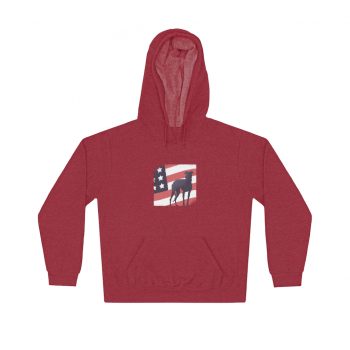 Adult Unisex Hoodie - USA Flag Dog