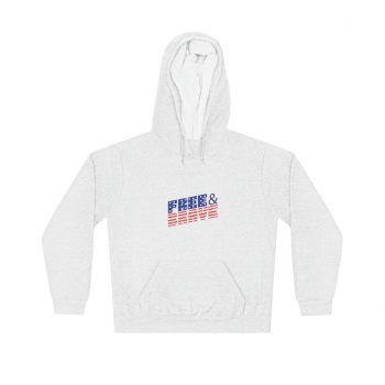 Adult Unisex Hoodie - USA Flag Free and Brave