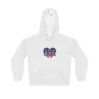 Adult Unisex Hoodie - USA Flag Heart