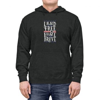 Adult Unisex Hoodie - USA Land of the Free Home of the Brave