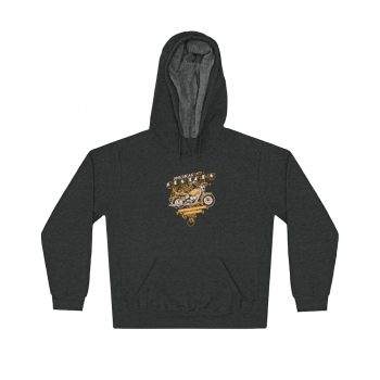 Adult Unisex Hoodie - Vintage Motorcycle American Customs Powered